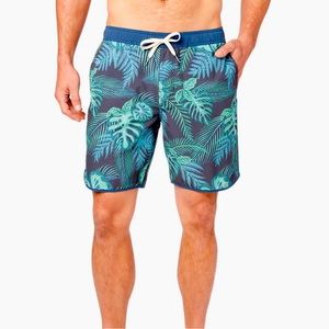 New Fair Harbor The Anchor Performance Shorts Navy Evergreen/ Size XL
